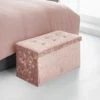 B&M Storage Ottoman - Blush 2 B&M Storage Ottoman - Blush -Quality Home Store 346037 velvet look ottoman blush