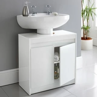 Norsk High Gloss Under Sink Cabinet 4 Norsk High Gloss Under Sink Cabinet - Image 2