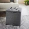 B&M Heritage Storage Ottoman - Grey -Quality Home Store 365965 heritage storage ottoman