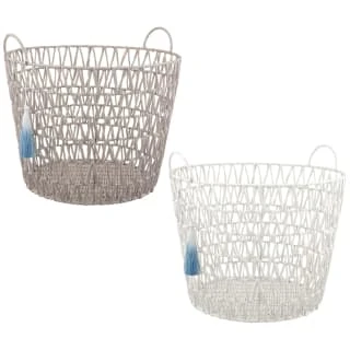 B&M Storage Basket With Tassel - Grey 5 B&M Storage Basket With Tassel - Grey - Image 3