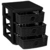 B&M 3 Tier Chevron Storage Organiser - Black 1 B&M 3 Tier Chevron Storage Organiser - Black -Quality Home Store 377462 3 drawer chevron organiser black 2