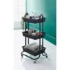 Spaceways 3 Tier Multi-Purpose Trolley - Black 2 Spaceways 3 Tier Multi-Purpose Trolley - Black -Quality Home Store 378713 mobel 3 tier multipurpose trolley black