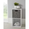 Lamia Lokken Cube Shelving Unit & Basket -Quality Home Store 381894 lamia grey wicker lokken storage cube