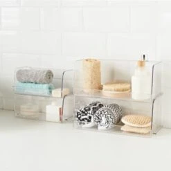 Clear Stacking Caddy - Medium 7 Clear Stacking Caddy - Medium -Quality Home Store 384976 384977 384978 384984 clear organiser tray 2