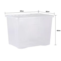 B&M Extra Large Storage Box With Lid 9 B&M Extra Large Storage Box With Lid -Quality Home Store 391380 clear 80l storgae box and lid 3