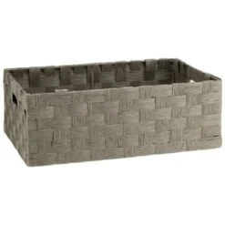 B&M Caen Set Of 3 Paper Rope Baskets - Grey -Quality Home Store 395868 caen set of 3 paper rope baskets grey 3