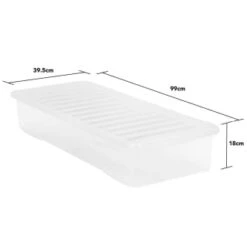 B&M Underbed Storage Box With Lid 55L - Clear 9 B&M Underbed Storage Box With Lid 55L - Clear -Quality Home Store 307321 55l under bed storage box with lid 3