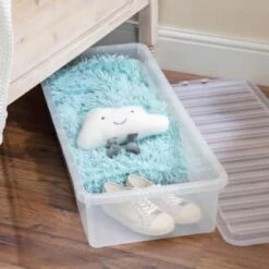 B&M Underbed Storage Box With Lid 55L - Clear 8 B&M Underbed Storage Box With Lid 55L - Clear -Quality Home Store 307321 55l under bed storage box with lid 4