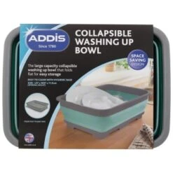 Addis Collapsible Washing Up Bowl - Aqua & Grey 12 Addis Collapsible Washing Up Bowl - Aqua & Grey -Quality Home Store 332198 addis collapsible washing up bowl grey and aqua