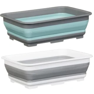 Addis Collapsible Washing Up Bowl - Aqua & Grey 8 Addis Collapsible Washing Up Bowl - Aqua & Grey - Image 6