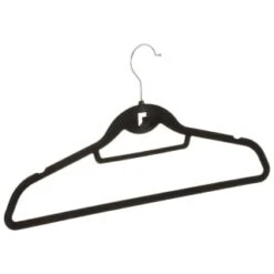 B&M Pure Velvet Hangers 8pk - Black -Quality Home Store 333534 8pk velvet hangers black 2