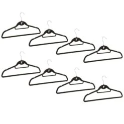 B&M Pure Velvet Hangers 8pk - Black -Quality Home Store 333534 8pk velvet hangers black group