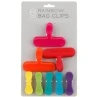 B&M Rainbow Bag Clips 8pk