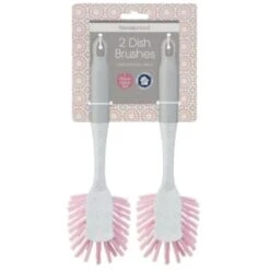 B&M Dish Brushes 2pk - Blush -Quality Home Store 345628 2 printed dish brushes blush 3