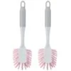 B&M Dish Brushes 2pk - Blush -Quality Home Store 345628 2 printed dish brushes blush group