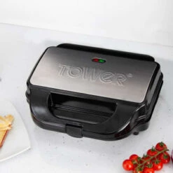 Tower 3-in-1 Deep Fill Snack Maker - Silver -Quality Home Store 346395 3in1 deep fill snack maker