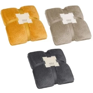 B&M Oversized Waffle Throw - Ochre 7 B&M Oversized Waffle Throw - Ochre - Image 5