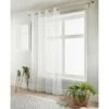 LoftStudio Pompom Voile 55 X 90" - White 2 LoftStudio Pompom Voile 55 X 90" - White -Quality Home Store 356021 loftstudio pompom voile white 55x90inch