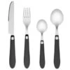 B&M Soft Touch Cutlery Set 16pc - Grey -Quality Home Store 357349 16pc soft touch cutlery set grey 2