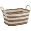 B&M Tribal Nature Striped Wicker Basket 2 B&M Tribal Nature Striped Wicker Basket -Quality Home Store 366018 cream and wicker stripe basket