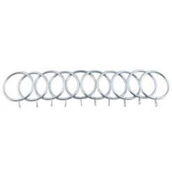 B&M Metal Curtain Rings 10pk - Shiny Nickle -Quality Home Store 369328 metal curtain rings rings shiny nickle 3