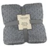 Waffle Faux Fur Throw - Grey -Quality Home Store 372931 heritage collection waffle faux fur throw 130x160cm 4