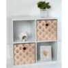 B&M Metallic Storage Cubes 2pk - Blush 1 B&M Metallic Storage Cubes 2pk - Blush -Quality Home Store 374344 2pk blush metallic storage cubes