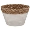 B&M Mini Cotton Wicker Basket - Cream -Quality Home Store 374370 mini straw and cotton rope string basket white
