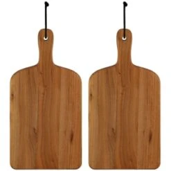 B&M Mini Acacia Wood Serve Boards 2pk -Quality Home Store 375102 2pk mini acacia wood serve boards group