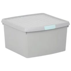 B&M Waffle Clip Box 25.5L - Grey -Quality Home Store 375472 grey 25 5l waffle clip box 2
