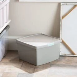 B&M Waffle Clip Box 25.5L - Grey -Quality Home Store 375472 grey 25 5l waffle clip box 4