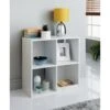 Lokken 4 Cube Basket Storage Unit - White -Quality Home Store 375915 lokken 4 cube white