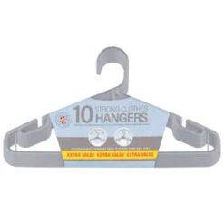 B&M Jumbo Hangers 10pk - Grey 8 B&M Jumbo Hangers 10pk - Grey -Quality Home Store 376556 10pk strong clothes hangers grey 2