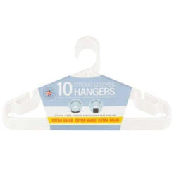 B&M Jumbo Hangers 10pk - White 8 B&M Jumbo Hangers 10pk - White -Quality Home Store 376557 10pk strong clothes hangers white 2