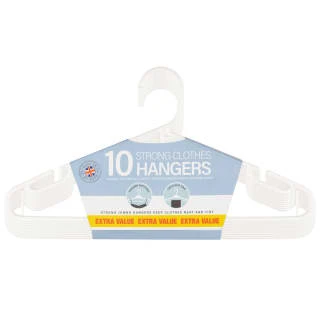 B&M Jumbo Hangers 10pk - White 5 B&M Jumbo Hangers 10pk - White - Image 3