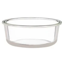 B&M Round Glass Food Containers With Bamboo Lid 2pk -Quality Home Store 376822 2 round glass food containers 3