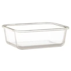 B&M Rectangular Glass Food Containers With Bamboo Lids 2pk -Quality Home Store 376824 2pk regular glass food container2 2