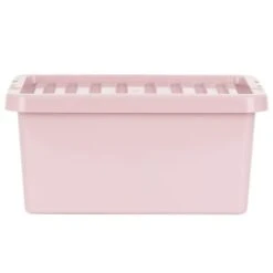 B&M Storage Box With Lid 11L - Dusty Pink -Quality Home Store 377033 11l storage box dusty pink