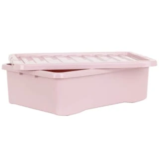 B&M Under Bed Storage Box 32L - Dusty Pink 4 B&M Under Bed Storage Box 32L - Dusty Pink - Image 2