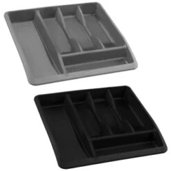 Addis Cutlery Drawer Organiser - Black 5 Addis Cutlery Drawer Organiser - Black -Quality Home Store 380147 380148 addis eco drawer organiser main