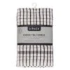 B&M Check Tea Towels - Black 3pk -Quality Home Store 380307 3pk check tea towels black