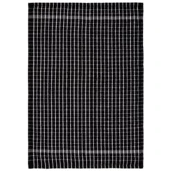 B&M Check Tea Towels - Black 3pk -Quality Home Store 380307 3pk check tea towels black 4