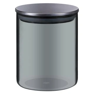 B&M Urban Paradise Small Smokey Glass Jar With Stainless Steel Lid 3 B&M Urban Paradise Small Smokey Glass Jar With Stainless Steel Lid