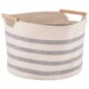 B&M Rhodes Striped Basket - Cream 1 B&M Rhodes Striped Basket - Cream -Quality Home Store 381883 rhodes stripe basket