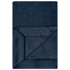 Heritage Collection Aspen Faux Fur Throw - Navy -Quality Home Store 383180 aspen throw navy1