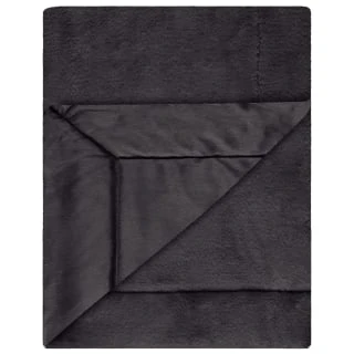 Heritage Collection Aspen Faux Fur Throw - Charcoal 6 Heritage Collection Aspen Faux Fur Throw - Charcoal - Image 4