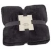 Heritage Collection Aspen Faux Fur Throw - Charcoal -Quality Home Store 383182 aspen throw charcoal 4