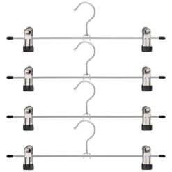 Metal Soft Grip Clip Hangers 4pk 7 Metal Soft Grip Clip Hangers 4pk -Quality Home Store 383689 4pk metal soft grip trouser hangers
