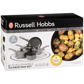 Russell Hobbs Metallic Marble Pan Set 5pc 3 Russell Hobbs Metallic Marble Pan Set 5pc