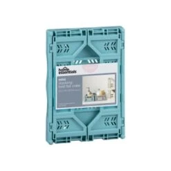 Mini Stacking Fold Flat Crate 22.2 X 15 X 8.7cm - Teal -Quality Home Store 384982 home essebtials mini stacking fold flat crate soft teal